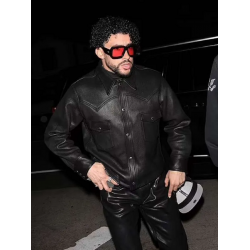Bad Bunny Shore Bar L A Black Leather Jacket